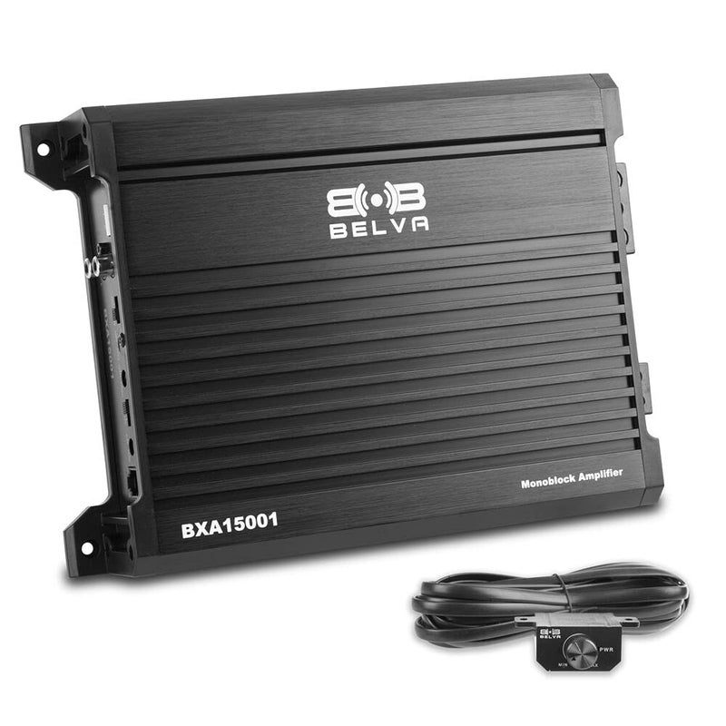 Belva BXA15001 1500W Peak BX-Series 2-Ohm Stable Class-A/B Monoblock Car Audio MOSFET Amplifier with Remote Subwoofer Level Control - Image 1
