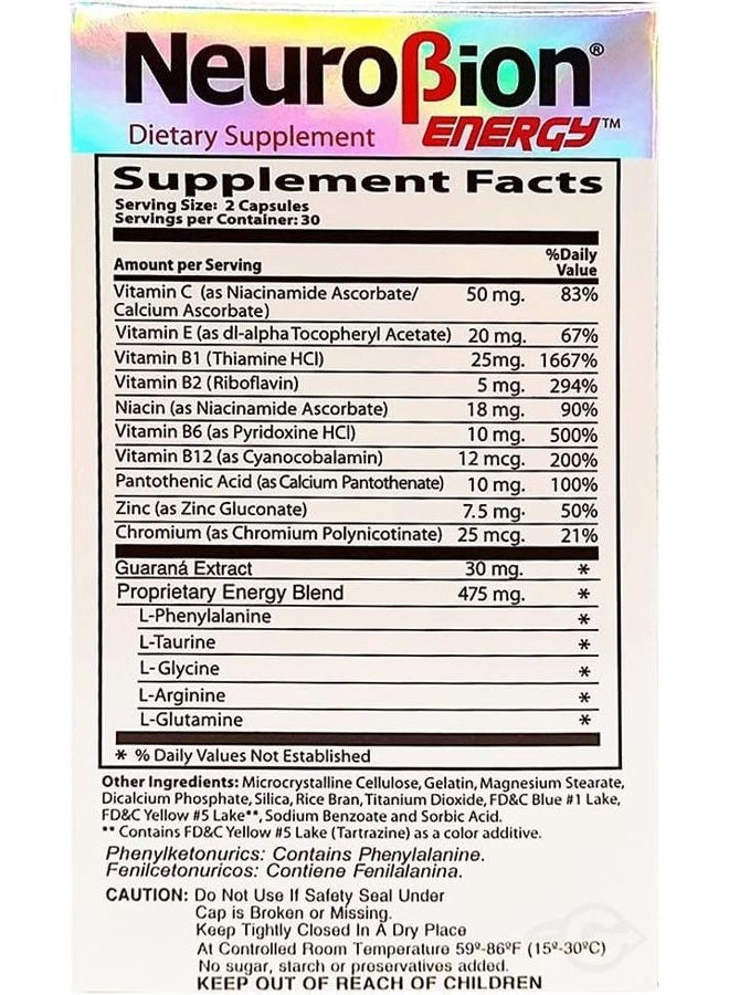 Neurobion Energy 60 Caps. May Help to Increase Energy and Reduce Stress - Image 4