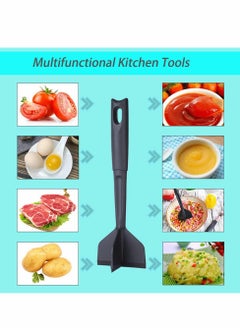 Excefore Meat Chopper, Hamburger Premium Heat Nylon Resistant Masher, Professional Ground Beef Smasher, Chopper for Beef, Turkey, Meat, Potato Masher Utensil, Black  - Image 2