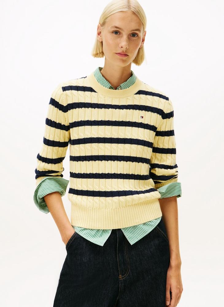 TOMMY HILFIGER Striped Pullover Sweater - Image 1