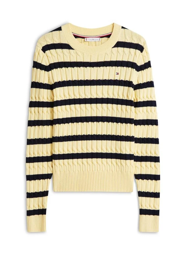 TOMMY HILFIGER  Striped Pullover Sweater for Women | Best Price UAE