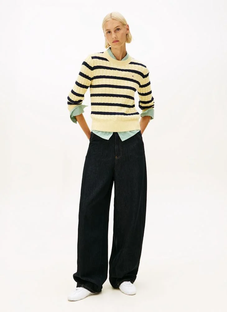 TOMMY HILFIGER  Striped Pullover Sweater for Women | Best Price UAE