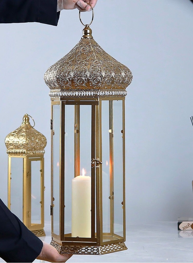 الهدايا مول  فانوس رمضاني أنيق وعصري – ذهبي – 67×21 سم - Image 2