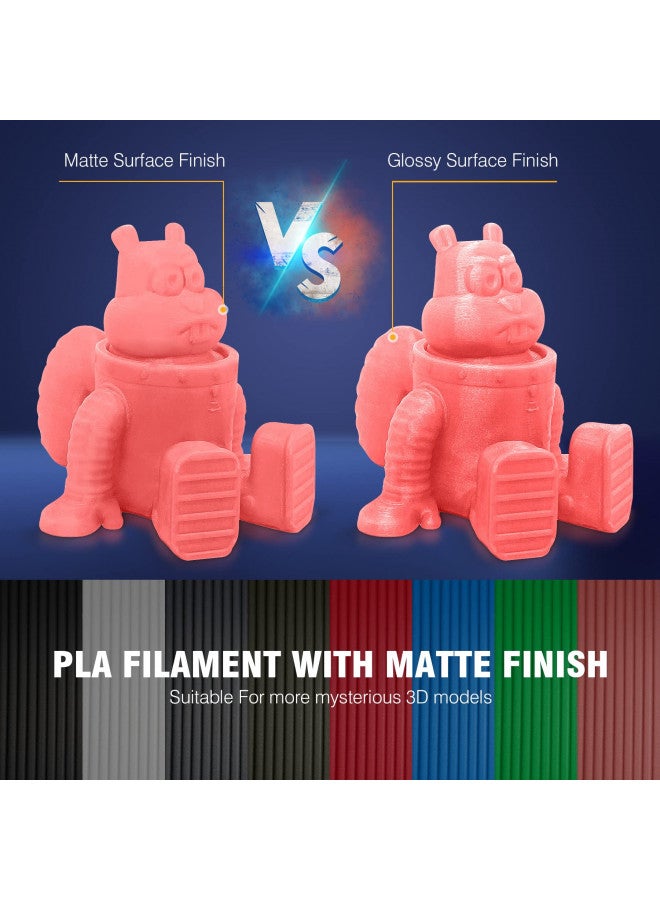 SUNLU 3D Printer Filament PLA Matte 1.75mm, Neatly Wound Filament, Smooth Matte Finish, Print with 99% FDM 3D Printers, 1kg Spool (2.2lbs), 330 Meters, Matte Grey - Image 2