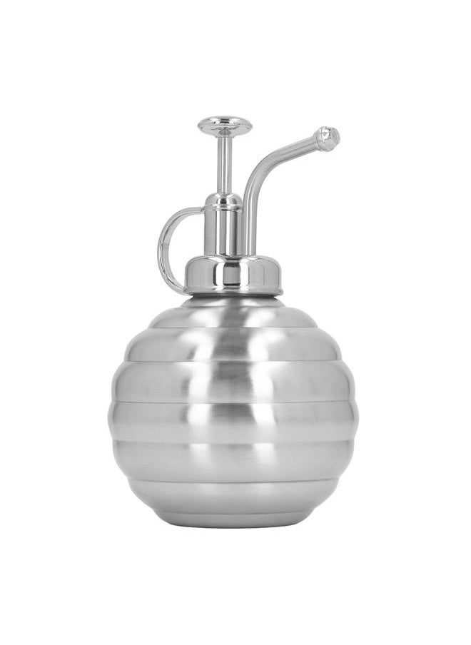 Thoraya Plant Mister Spray Bottle 400ml Stainless Steel Plant Sprayer Mister with Top Pump for Indoor House Air Plants Succulents Outdoor Garden Silver  - Image 1