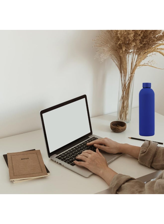 Thermal Water Bottle - Portable Lid Metal Thermal Vacuum Insulated Stainless Steel | Reusable Leak Proof BPA-Free Flask, 500ml, 10 Hours Hot/12Hours Cold, Double-Walled Design (D Blue) - Image 2