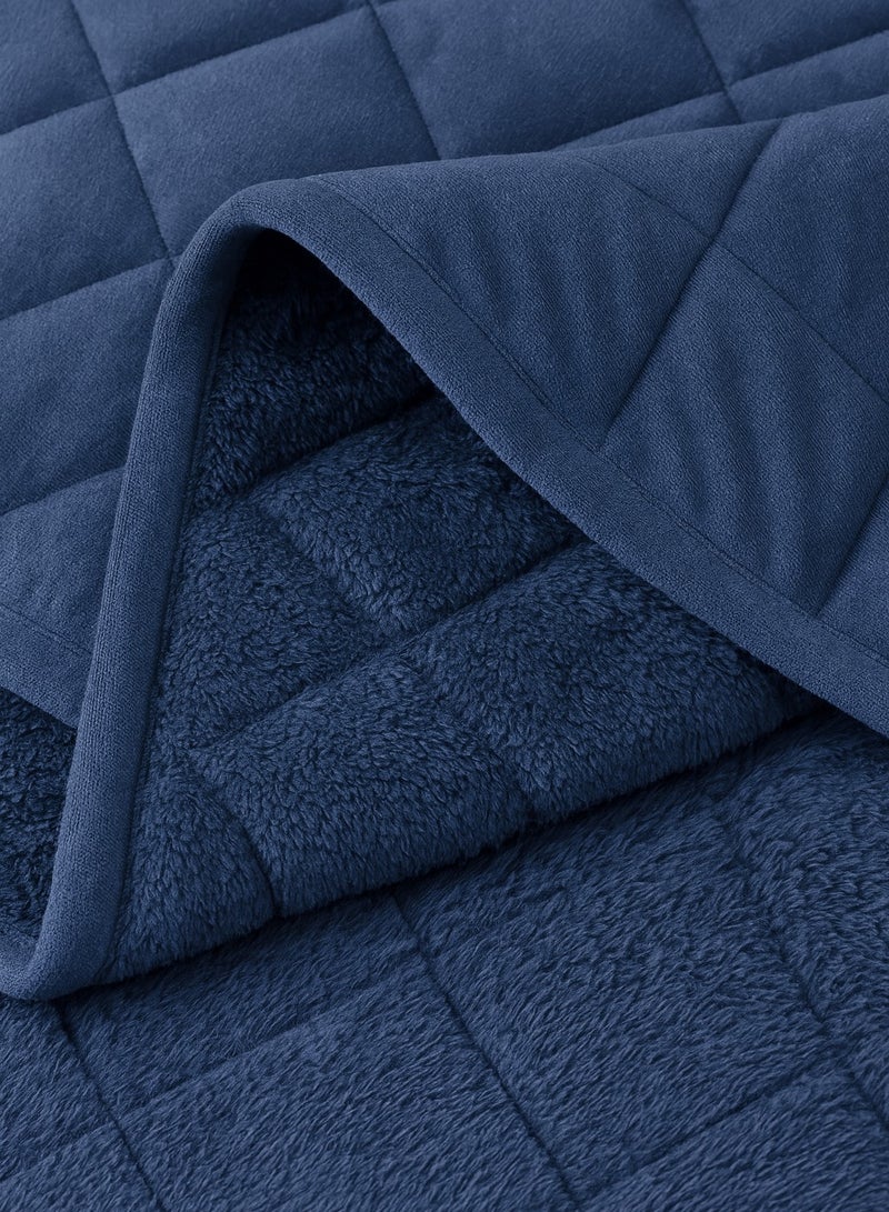 مينج لي مفرش شتوي نفر واحد مضغوط وجهين (مخمل / فرو) – طقم مفارش 4 قطع (1 لحاف + 1 شرشف سرير مطاطي + 2 أغطية وسائد ديكورية) مناسب لسرير مقاس 120×200 سم - Image 2