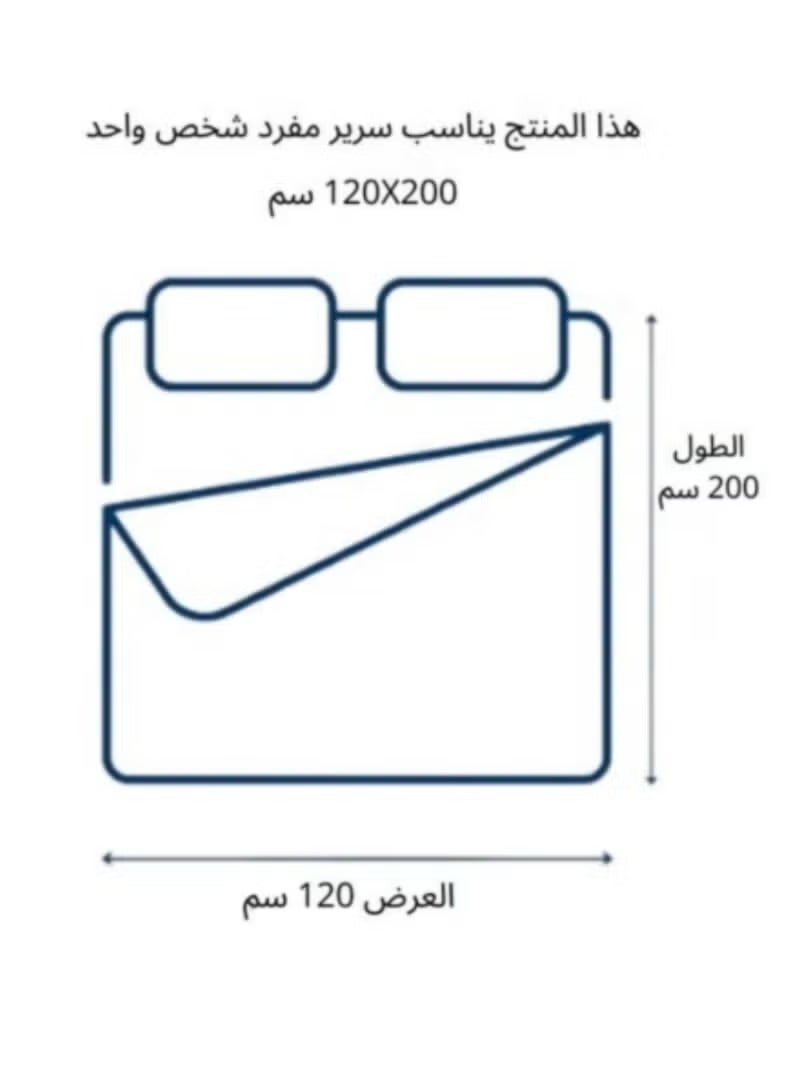 مينج لي مفرش شتوي نفر واحد مضغوط وجهين (مخمل / فرو) – طقم مفارش 4 قطع (1 لحاف + 1 شرشف سرير مطاطي + 2 أغطية وسائد ديكورية) مناسب لسرير مقاس 120×200 سم - Image 3