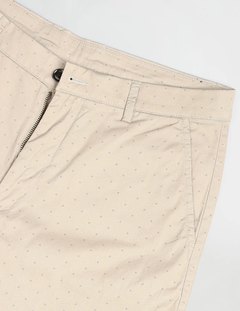 Arrow Regular Fit Geometric Print Twill Shorts