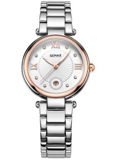 GEMAX 52194-CPR-DW, Quartz Watches for women metal Strap  - Image 1