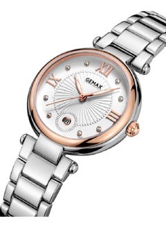 GEMAX 52194-CPR-DW, Quartz Watches for women metal Strap  - Image 3