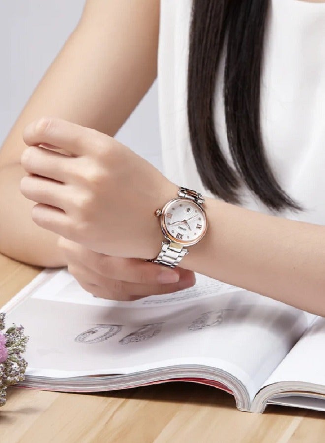 52194-CPR-DW, Quartz Watches for women metal Strap