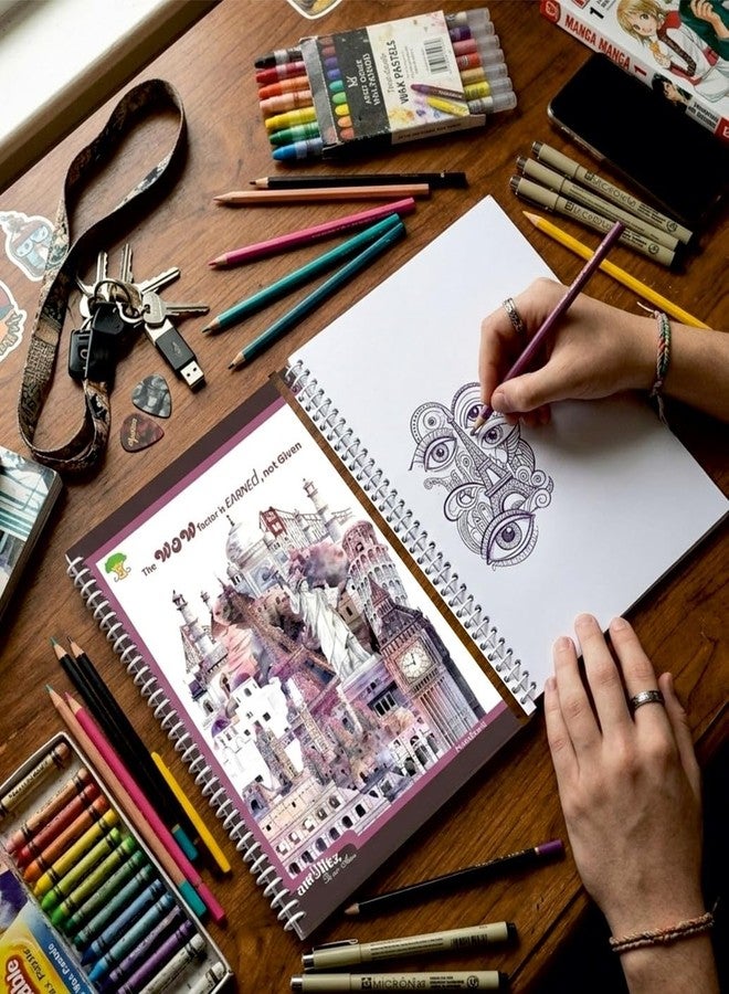 amblitz Unruled Spiral Notebook | 140 Pages | 100 GSM Thick Premium Paper |21cm X 29.7cm| A4 Size| - Image 5