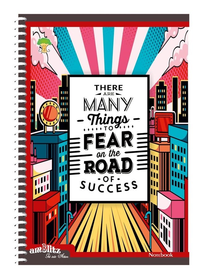 amblitz Unruled Spiral Notebook | 140 Pages | 100 GSM Thick Premium Paper |21cm X 29.7cm| A4 Size| - Image 2