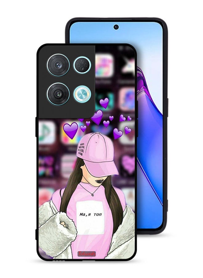 Tolwak Oppo Reno8 Pro 5G Protective Case Cover Anti Social Club  - Image 1