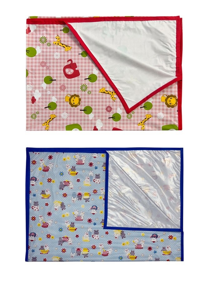 إيكوسوفت غطاء بلاستيكي EcoSoft، غطاء PVC للأطفال، غطاء مطاطي للرضع، واقي من التبول اللاإرادي (90 × 135 سم) (أزرق أرنب ووردي غابة كبير) - Image 5