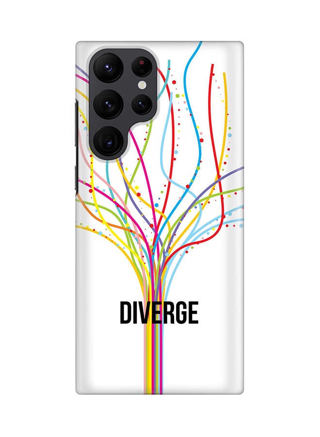 Stylizedd Case for Samsung Galaxy S22 Ultra 5G Snap Case Slim Snap Classic Series Shield Matte Finish Print - Diverge (White)