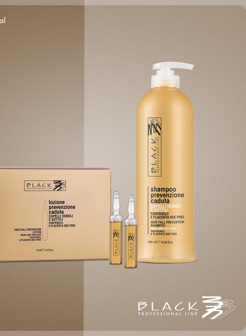 BLACK PROFESSIONAL LINE Black Professional Hair Fall Prevention Treatment Shampoo 500ml - Strengthen & Protect - Image 5
