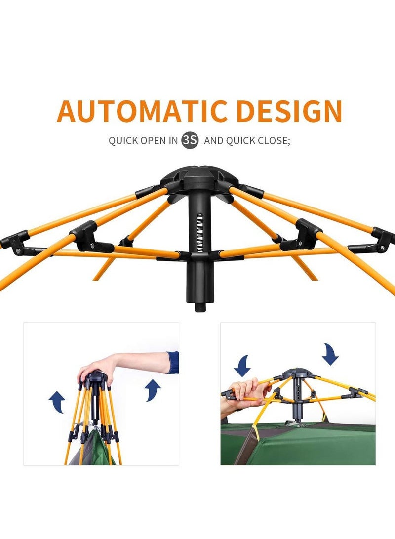 Spall 3-Person Camping Automatic Instant Pop-Up Tent with Folding Chair & Football – Complete Outdoor Kit - Image 4