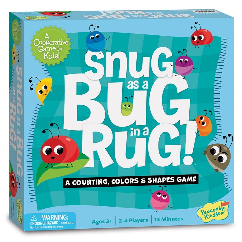 Peaceable Kingdom Snug as a Bug in a Rug Award Winning Cooperative Preschool Skills Builder Game for 2 to 4 Kids ages 3+ - Image 1