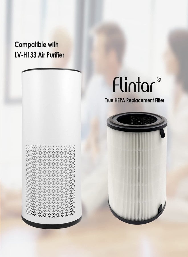 Flintar فلتر بديل من فلينتار LV-H133، صنع في تايوان، متوافق مع جهاز تنقية الهواء البرجي LEVOIT LV-H133، مجموعة فلتر الكربون النشط مع فلتر من الدرجة H13، رقم القطعة LV-H133-RF - Image 2