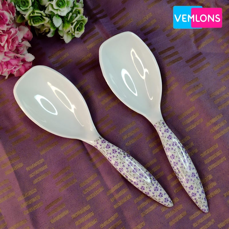 Vemlons Serving Spoon Long Handled Serving Spoon Tableware, Set of 4 Piece Melamine Serving Spoons - Image 5