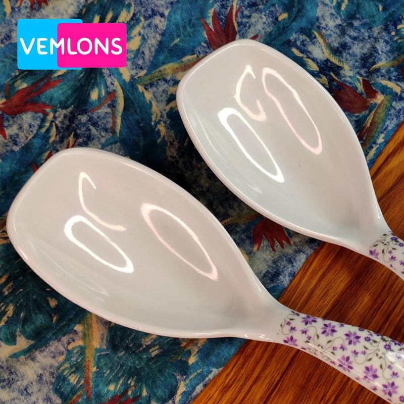Vemlons Serving Spoon Long Handled Serving Spoon Tableware, Set of 4 Piece Melamine Serving Spoons - Image 3