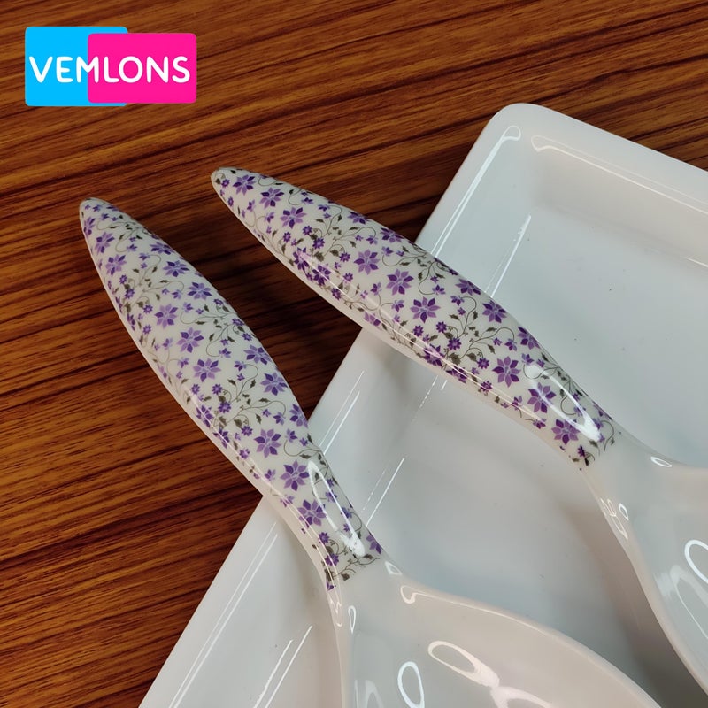Vemlons Serving Spoon Long Handled Serving Spoon Tableware, Set of 4 Piece Melamine Serving Spoons - Image 4