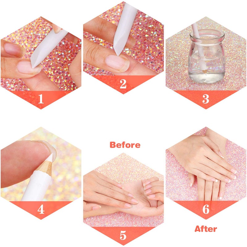 Blulu 12 Pieces White Nail Pencil 2-in-1 Nail Whitening Pencils French Nail Design Pencils with Cuticle Pusher for DIY Nail Design Manicure Supplies - Image 2