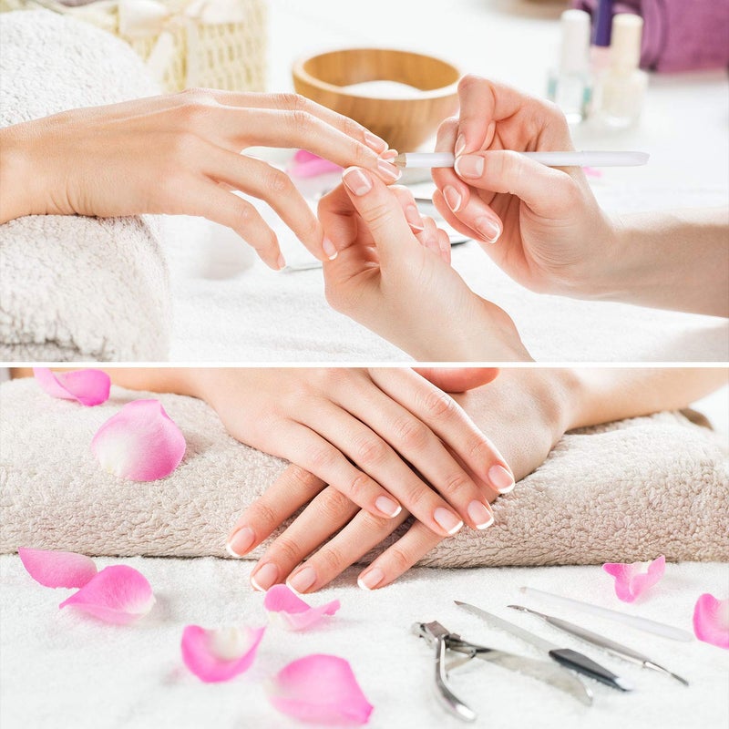 Blulu 12 Pieces White Nail Pencil 2-in-1 Nail Whitening Pencils French Nail Design Pencils with Cuticle Pusher for DIY Nail Design Manicure Supplies - Image 5