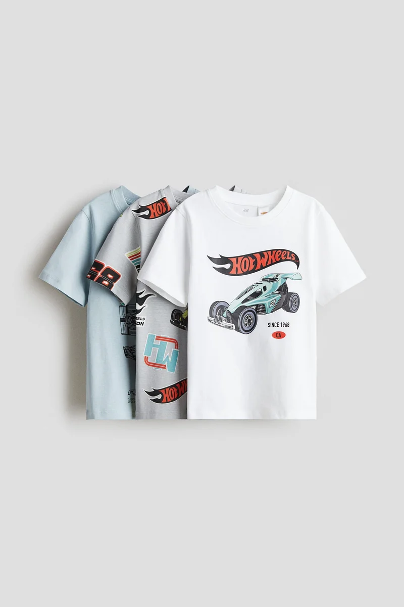 H&M 3-pack printed T-shirts