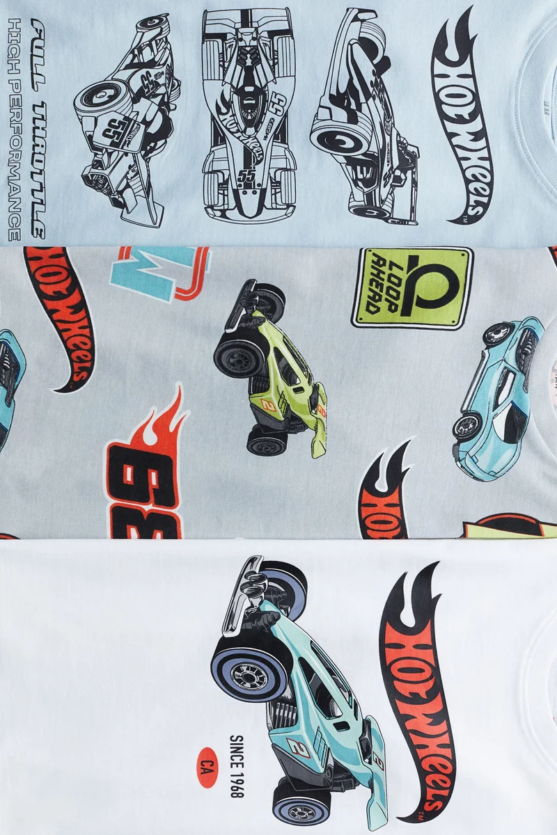 H&M 3-pack printed T-shirts