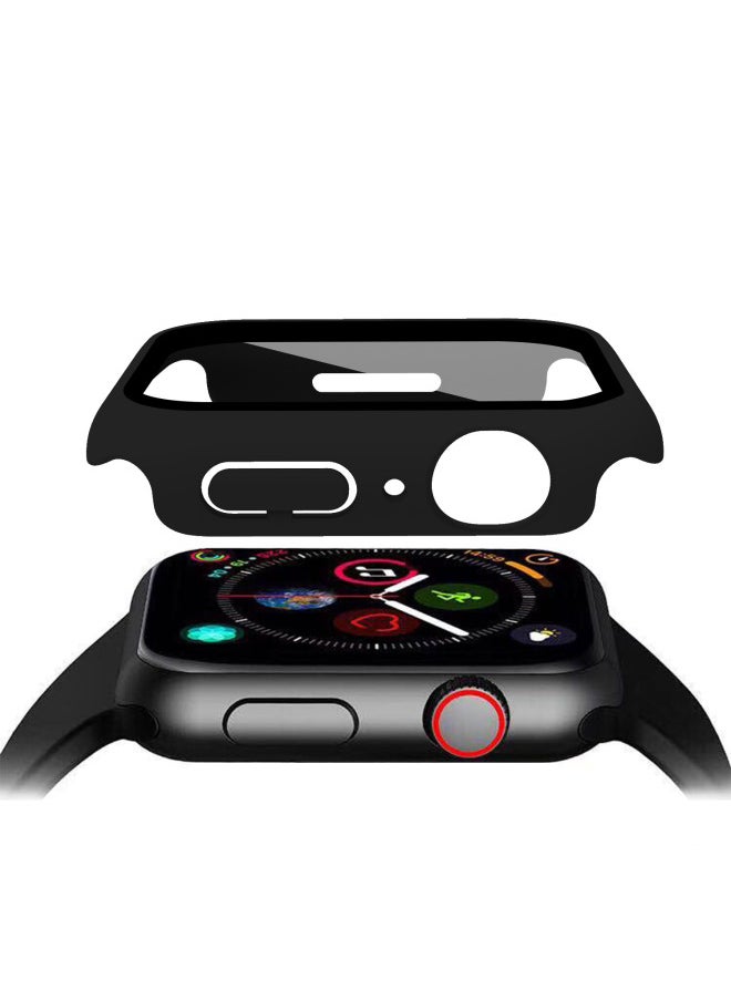 Generic - Suitable For Iwatch9 Watch Protective Shell PC Hard Shell Tempered Film Integrated Protective Cover 8/7/6 For Apple Watch Case-Color:Red-Exterior Dimension:41mm(7 Generations With Keys) - Image 1