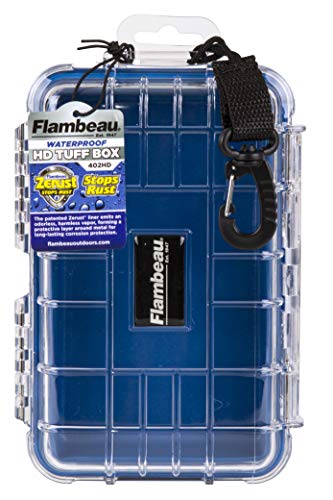 Flambeau Outdoors 402HD HD Tuff Box 400 with Zerust Anti-Corrosion Liner, Dry Box Storage, Medium, Blue/Clear - Image 3
