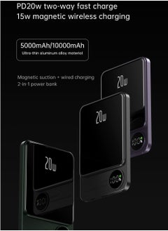 GULFLINK 10000mAh Mag-Safe Fast Charging Power Bank Compatible for iPhone 15/14/13/12 Mini Plus Pro Max Purple  - Image 2