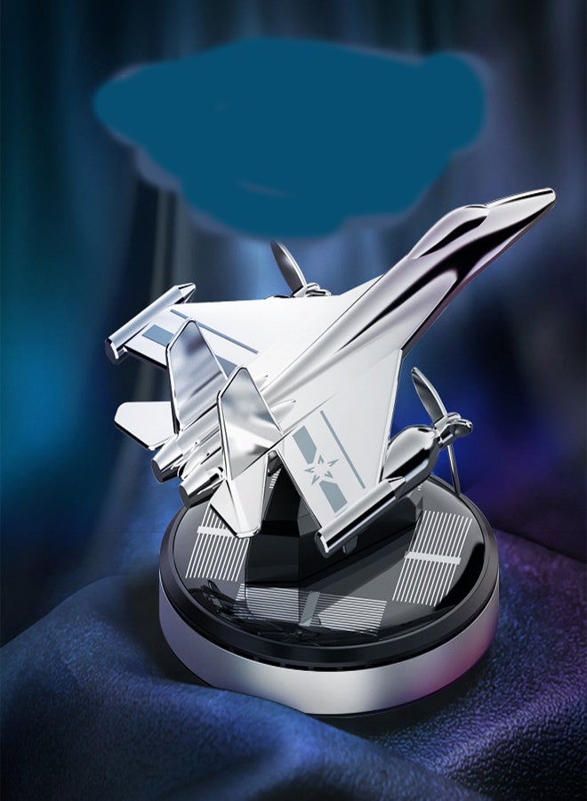 عام طائرة شكل الشمسية سيارة الهواء المعطر بالطاقة الشمسية السيارات دوران الطفل أمي آمنة العطر الطبيعي - Image 2