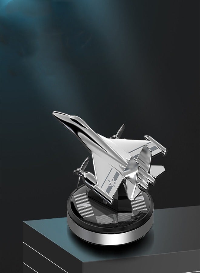 عام طائرة شكل الشمسية سيارة الهواء المعطر بالطاقة الشمسية السيارات دوران الطفل أمي آمنة العطر الطبيعي - Image 5