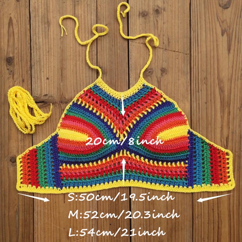 Handmade Crochet Bohemian Beach Bikini Top - Image 5