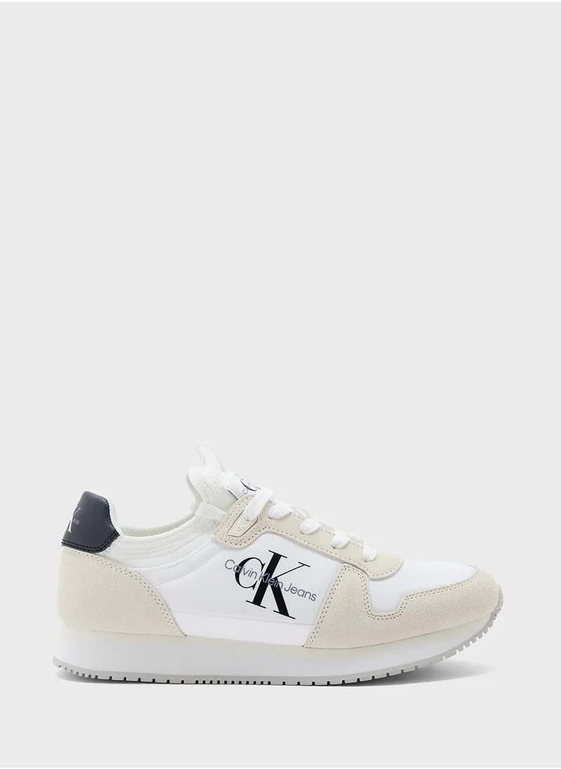 كالفن كلاين جينز RUNNER SOCK LACEUP NY-LTH WN