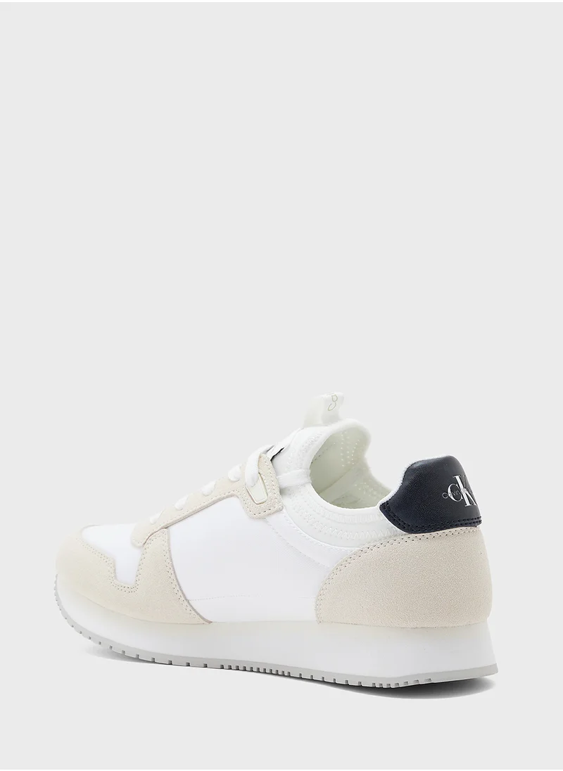 كالفن كلاين جينز RUNNER SOCK LACEUP NY-LTH WN