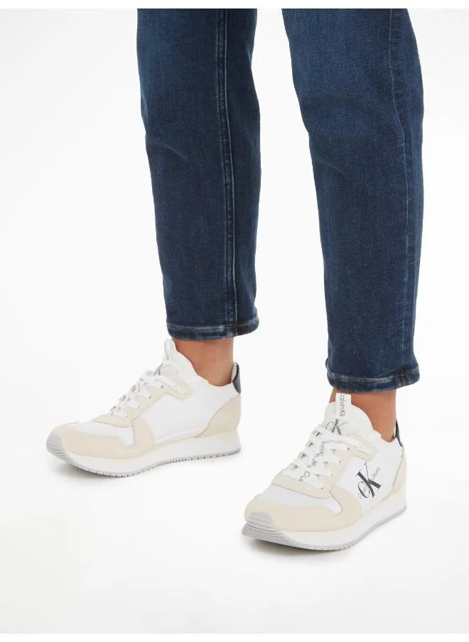 كالفن كلاين جينز RUNNER SOCK LACEUP NY-LTH WN