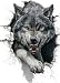 MAKTEM Howling Grey Wolf Peeking from Wall Car Decal Alpha Predator Sticker Realistic Wild Animal Vinyl Graphic for Truck SUV Laptop Wall Decor Waterproof Vinyl Art Wolf - Image 2