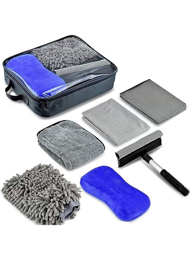 OMEVE Car Detailing Kit,Auto Cleaning Supplies,Car Wash Kit 9/6 PCS Car Wash Set,Car Cleaning Supply,Car Wash Supplies,Car Interior Cleaning kit,Car Cleaning Sets,Car Cleaning Tools (6pcs Blue) - Image 1