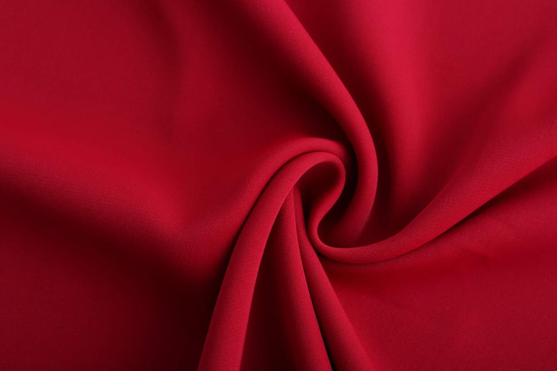 TASAMO Women's Casual Round Neck Basic Pleated Top Cap Sleeve Curved Keyhole Back Chiffon Blouse (Large, Wine red) - Image 5