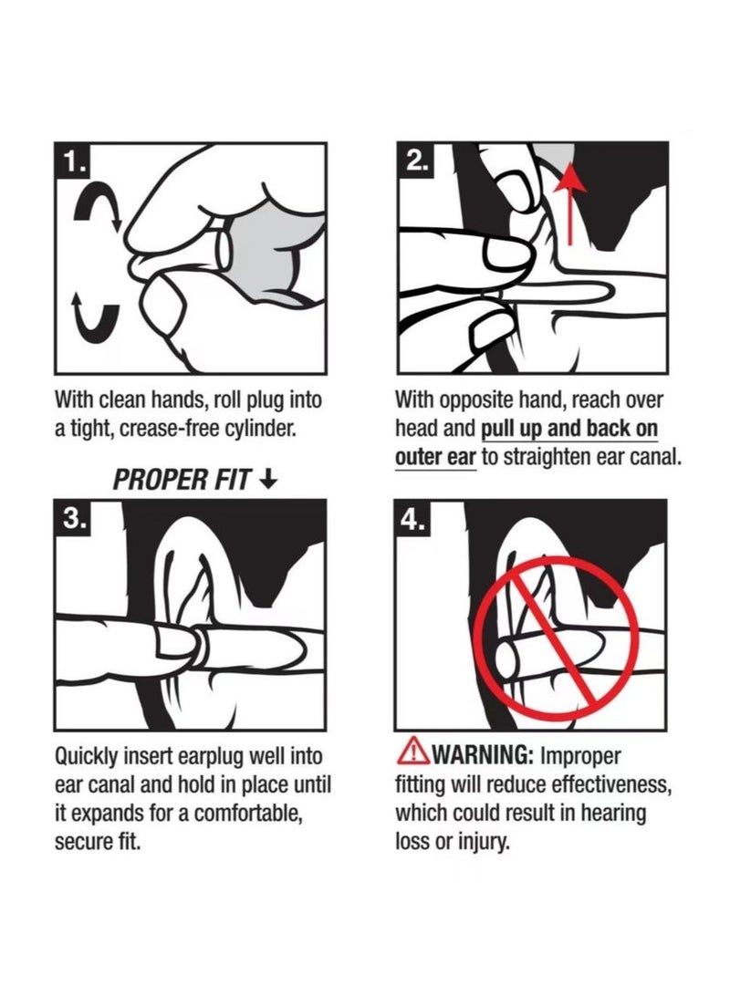 اوليو عبوة من 60 قطعة- سدادات أذن ملونة من الفوم فائق النعومة للنوم، 38 ديسيبل SNR و31 ديسيبل NRR، سدادات أذن عازلة للصوت ومانعة للضوضاء للنوم والسفر والتصوير والعمل، سدادات أذن قابلة لإعادة الاستخدام - Image 5
