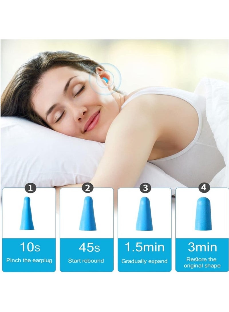 اوليو عبوة من 60 قطعة- سدادات أذن ملونة من الفوم فائق النعومة للنوم، 38 ديسيبل SNR و31 ديسيبل NRR، سدادات أذن عازلة للصوت ومانعة للضوضاء للنوم والسفر والتصوير والعمل، سدادات أذن قابلة لإعادة الاستخدام - Image 4