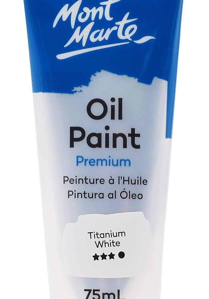 Mont Marte Premium Oil Paint 75ml - Titanium White - Image 1