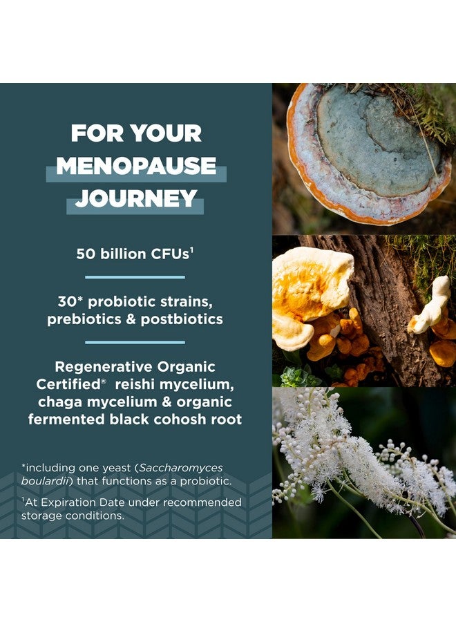 آينشنت نيوترشن Ancient Nutrition Regenerative Organic Certified Probiotics for Menopause Support, Probiotics Menopause Support, Healthy Digestive ودعم صحة المرأة، 50 مليار وحدة تشكيل مستعمرة* لكل وجبة، 60 حبة - Image 3