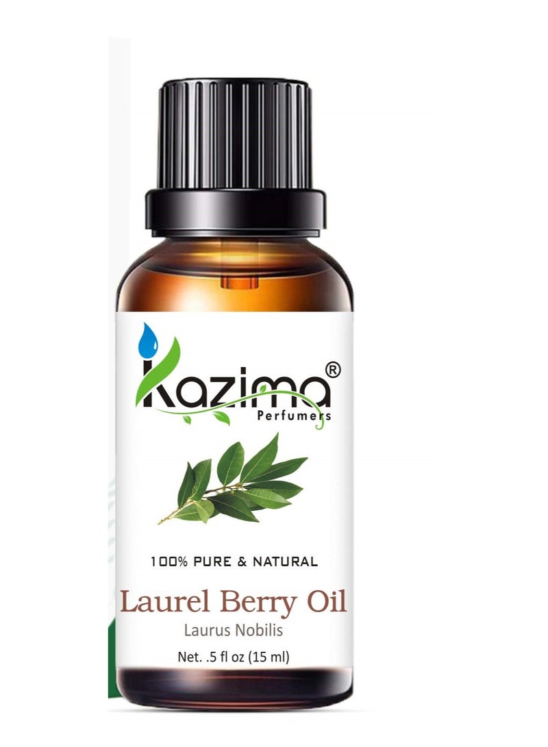كازيما زيت كازيما (KAZIMA) العطري المستخلص من ثمار الغار - زيت نقي وطبيعي وغير مخفف بنسبة 100% للعناية بالبشرة والشعر، 15 مل - Image 2