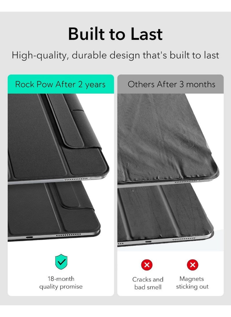 كابتن تيك لجهاز iPad Pro 11 بوصة غطاء M4 (2024 ، الجيل الخامس) مرفق مغناطيسي قوي حقيبة حامل ثلاثي الطيات نحيف يدعم قلم رصاص برو وقلم رصاص (USB-C) حماية دائمة سلسلة الارتداد  - Image 5